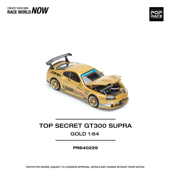 Pop Race 1:64 Toyota Supra (JZA80) TOP SECRET in Gold