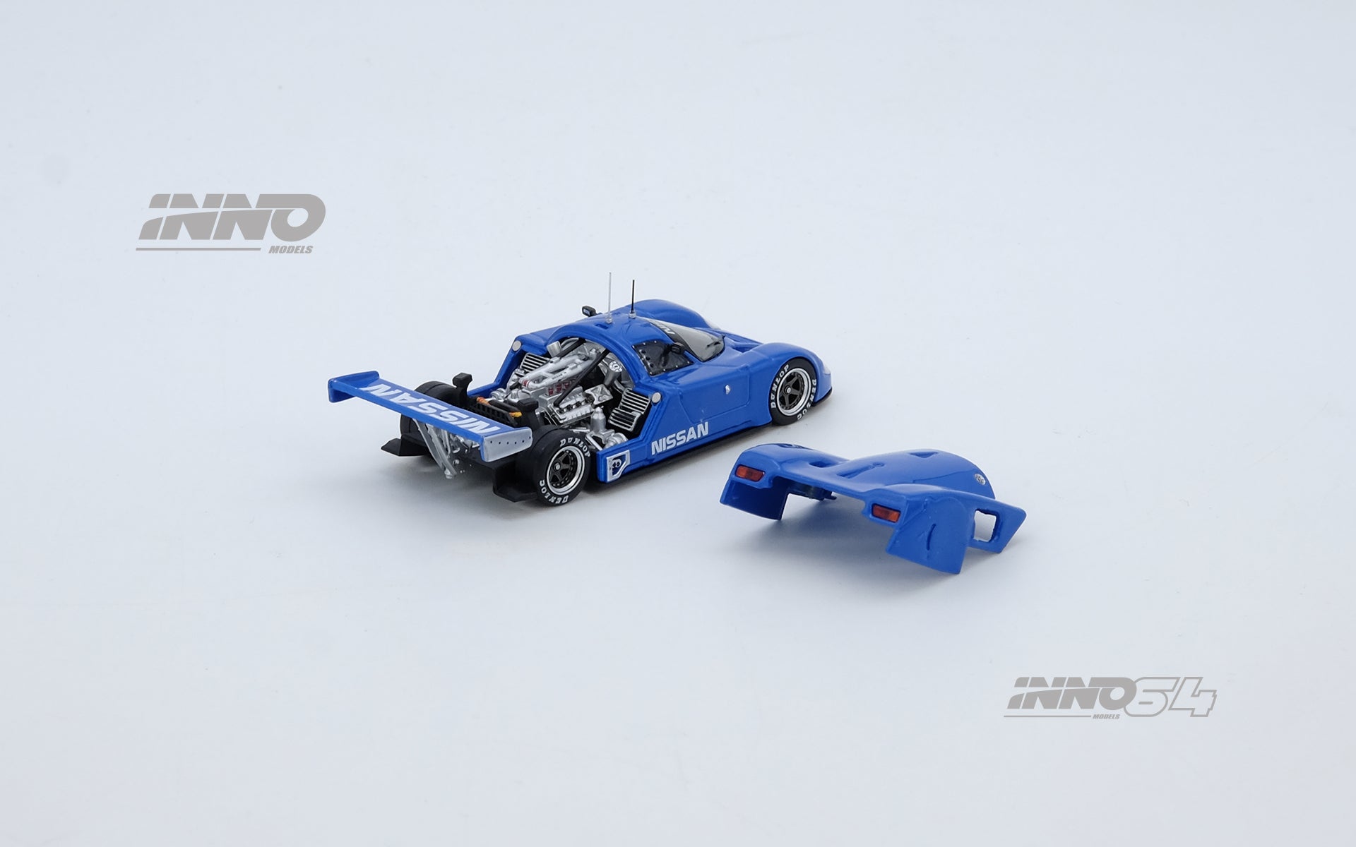 INNO Nissan R89C ミニカー1/64 1/64 Inno Nissan R89C (Blue) Diecast Car Model - LIVECARMODEL.com