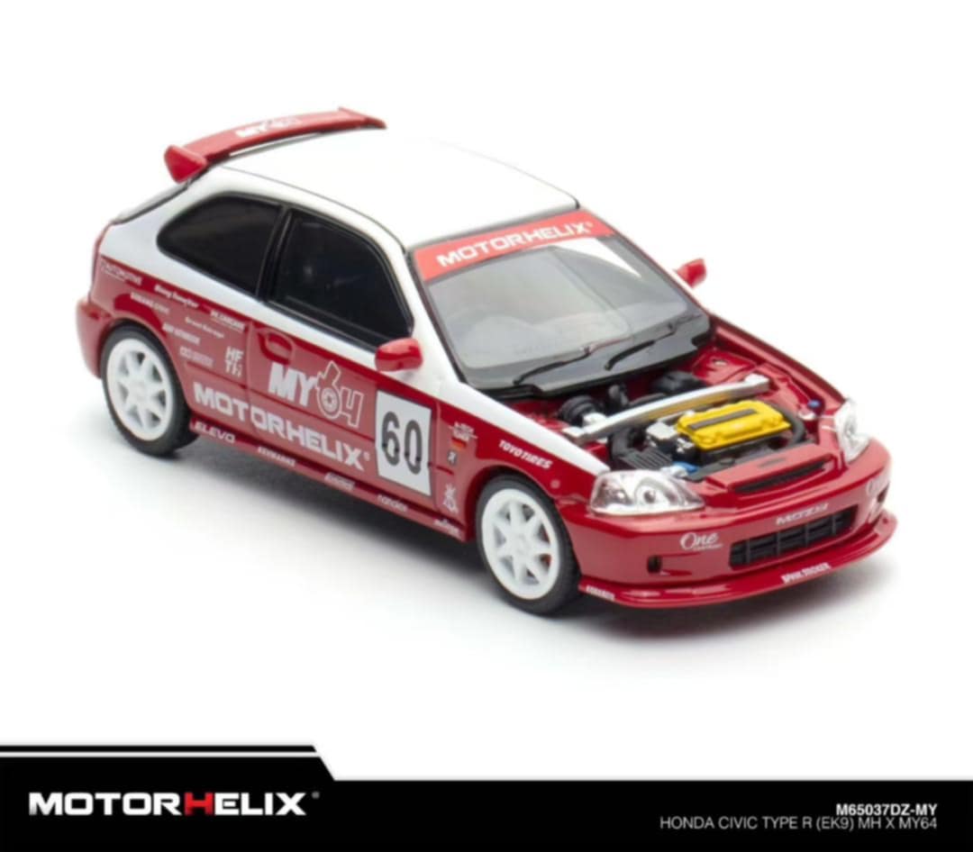 PREORDER* MotorHelix 1:64 Honda Civic Type-R (EK9) Racing