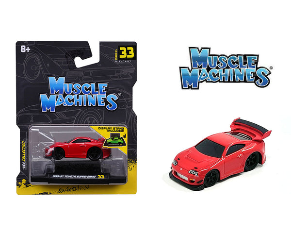*PREORDER* Muscle Machines 1:64 Toyota Supra (JZA80) 1995 Customized Version in Red