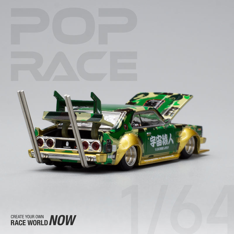 Pop Race 1/64 Nissan Skyline (C210) Kaido Racer Bosozuko Style BAPE 30