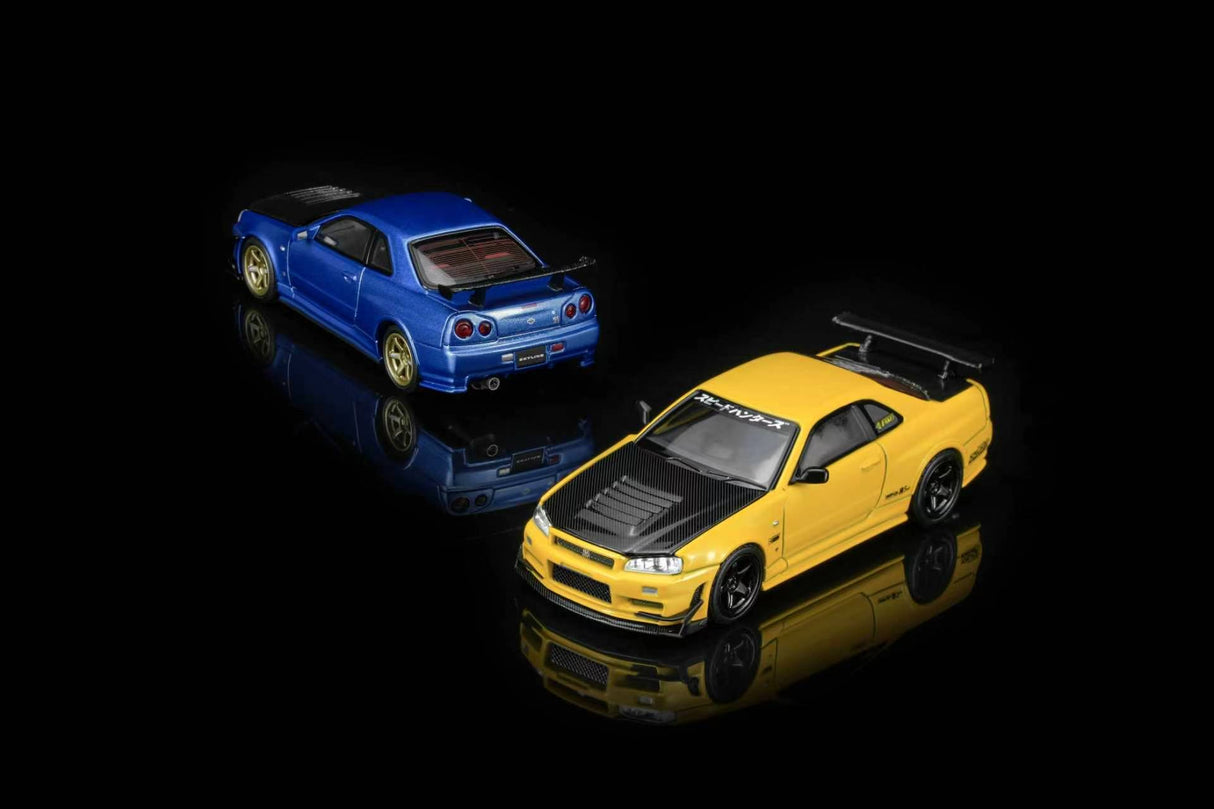 *PREORDER* MotorHelix 1:64 Nissan Skyline GT-R (R34) Customized Version in Bayside Blue