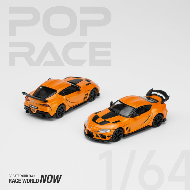 *PREORDER* Pop Race 1/64 Toyota Supra GR DarwinPro 66G NWB in Orange