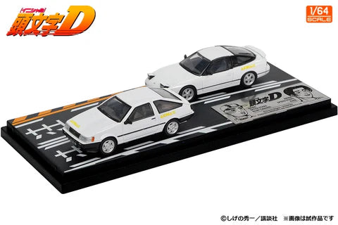 Initial D Set 1:64 Vol. 21 Takeuchi Itsuki Levin (AE85) & Kenji 180SX