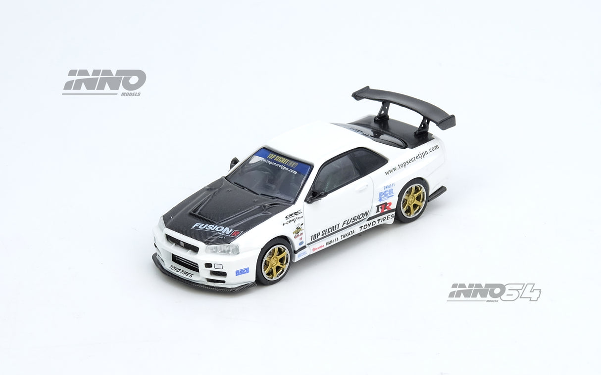 *PREORDER* INNO64 1:64 Top Secret Nissan Skyline GT-R R34 in White