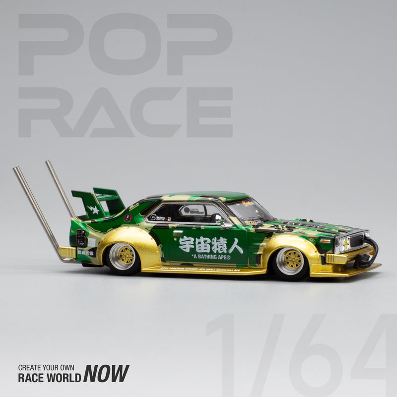 Pop Race 1/64 Nissan Skyline (C210) Kaido Racer Bosozuko Style BAPE 30th Anniversary Edition