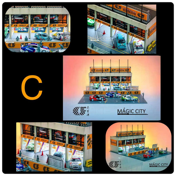 Magic City 1:64 Macau Grand Prix - 4 Door Pit Room