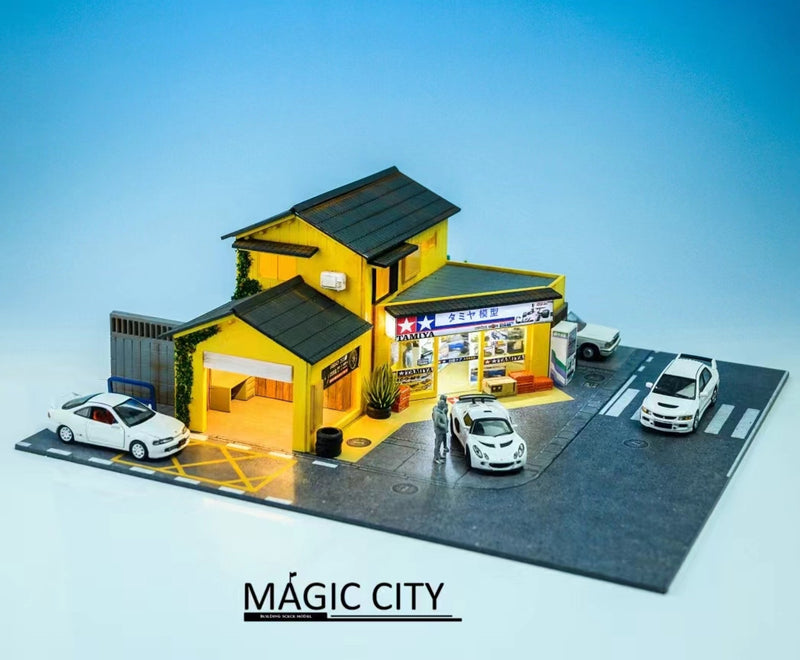 Magic City 1:64 Japanese Model Shop and Garage