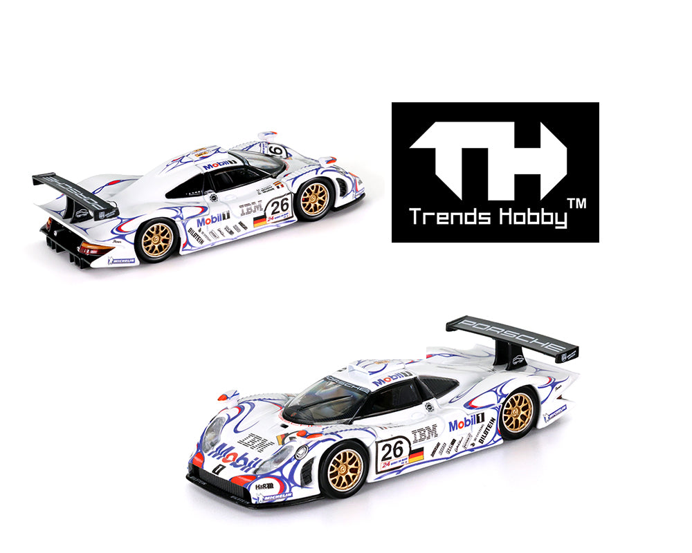 PREORDER* Trends Hobby 1:64 Porsche 911 GT1 Mobil 1 Le Mans 1998