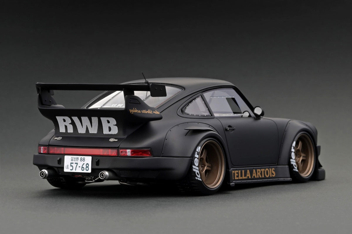Model Model Rwb 930 Ignition Model 1:18 Porsche 930 RWB in Matte Black – Model Cars Houston