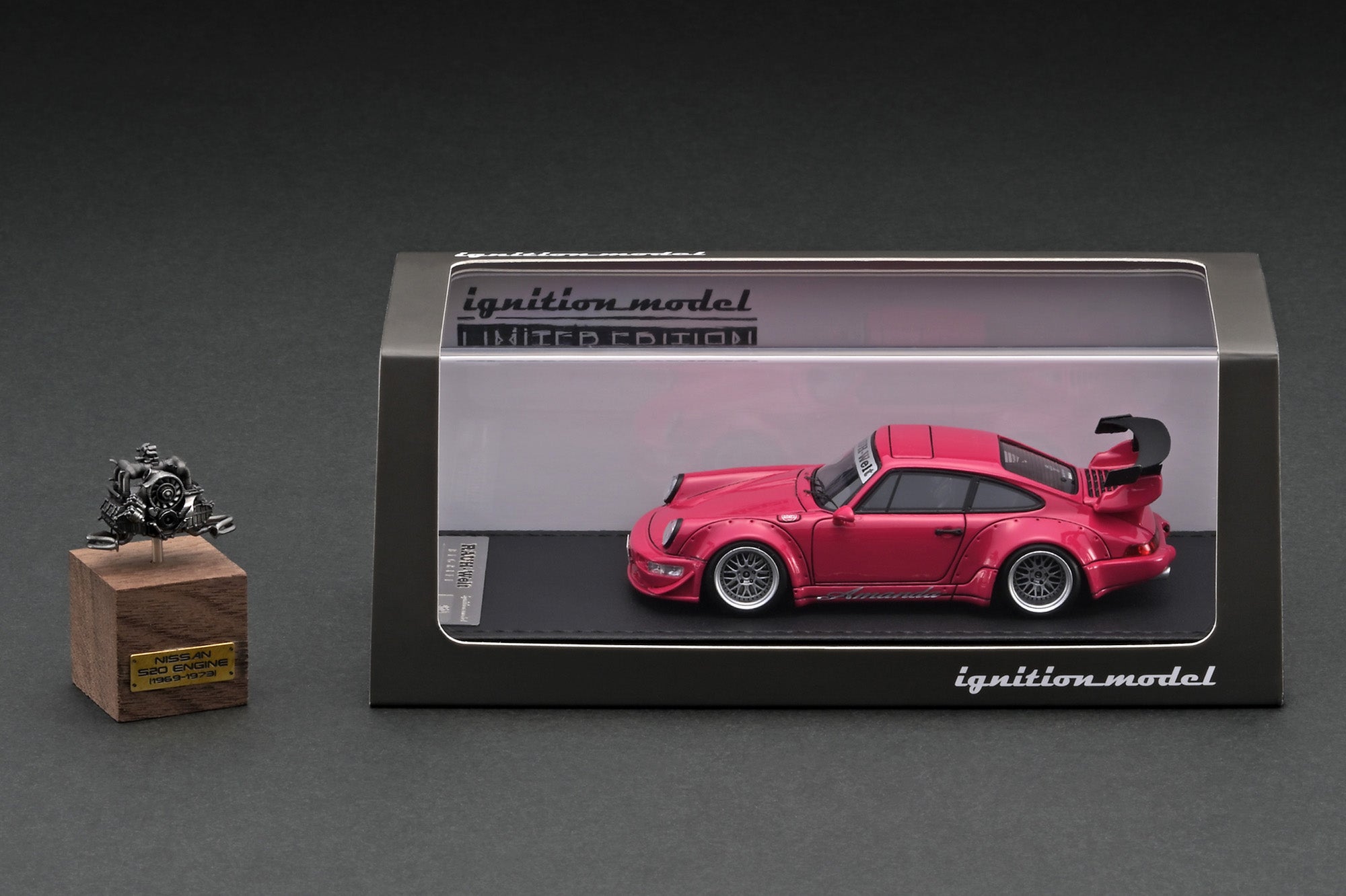 ポルシェ964ピンクピッグRWB 1/64ミニカー Tarmac Works 1/64 Rauh-Welt Begriff RWB Porsche 964 Veronika