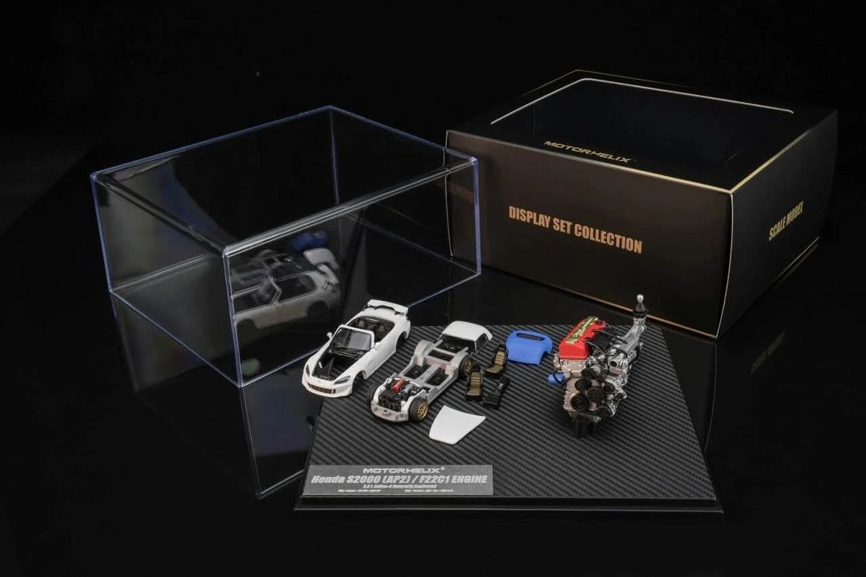 *PREORDER* MotorHelix 1:64 Honda S2000 (AP2) with F22C1 Engine Display HEC 2026 Event Model (ONE PER CUSTOMER PER ORDER)
