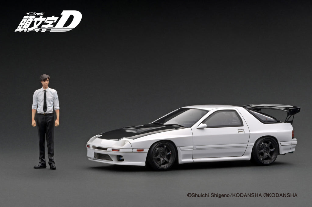 Ignition Model 1:18 Mazda Savanna RX-7 Infini (FC3S) INITIAL D in Whit
