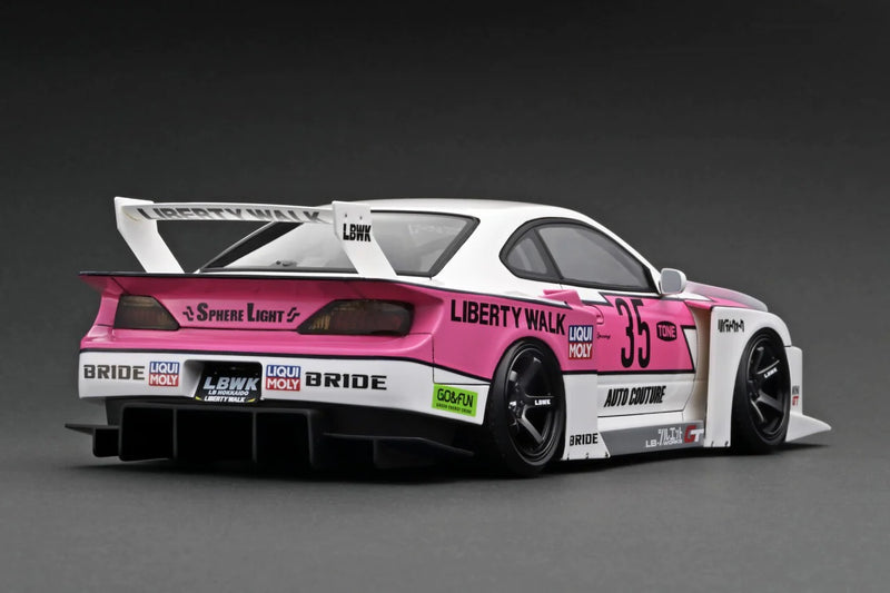 Ignition Model 1:18 Nissan Silvia (S15) LBWK Super Silhouette in White / Pink