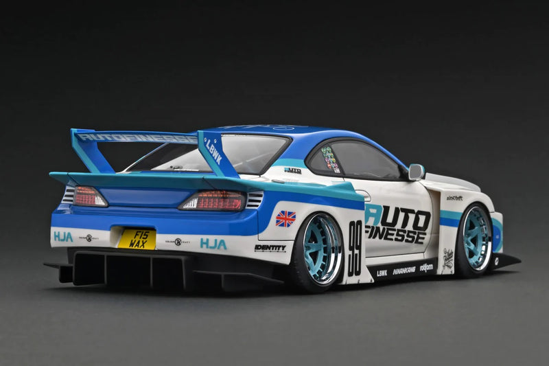 Ignition Model 1:18 Nissan Silvia (S15) LBWK Super Silhouette in White / Blue
