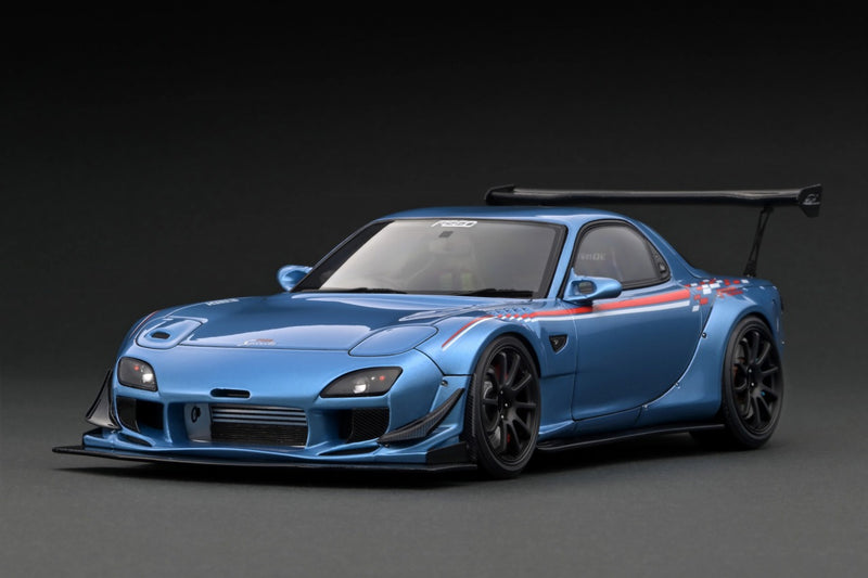 Ignition Model 1:18 Mazda RX-7 (FD3S) FEED Afflux GT3 in Light Blue