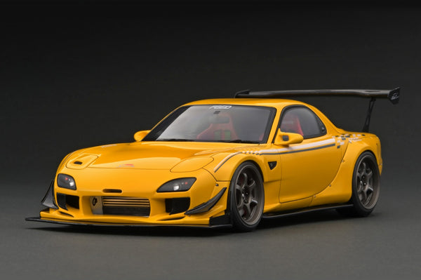 Ignition Model 1:18 Mazda RX-7 (FD3S) FEED Afflux GT3 in Yellow