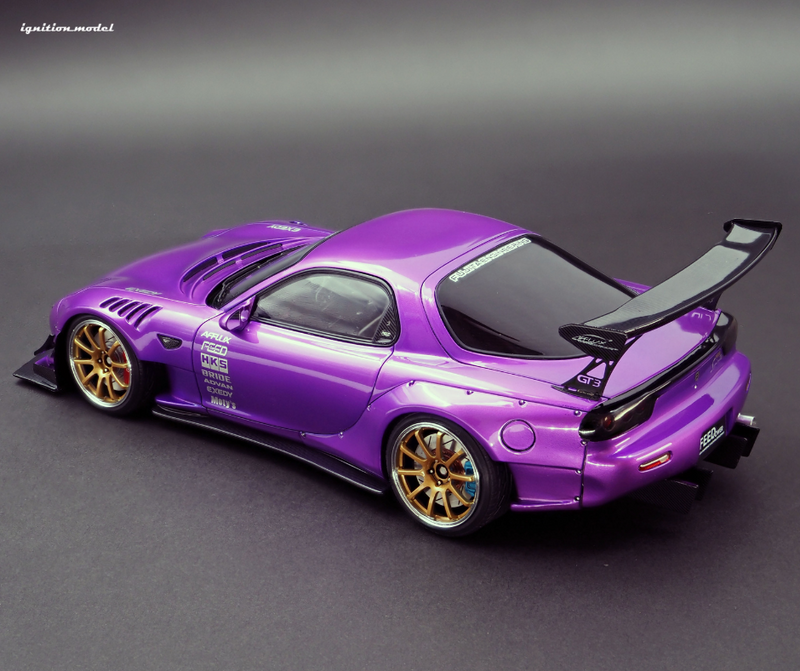 Ignition Model 1:18 Mazda RX-7 (FD3S) FEED Afflux GT3 in Purple Metallic