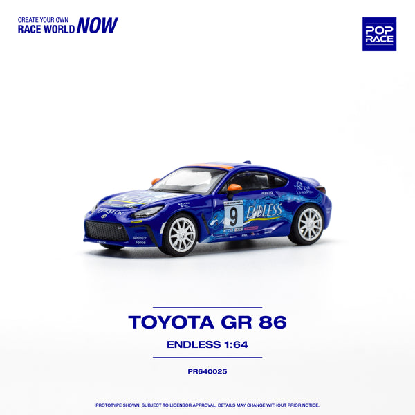 *PREORDER* Pop Race 1/64 Toyota GR 86 Endless Version in Blue
