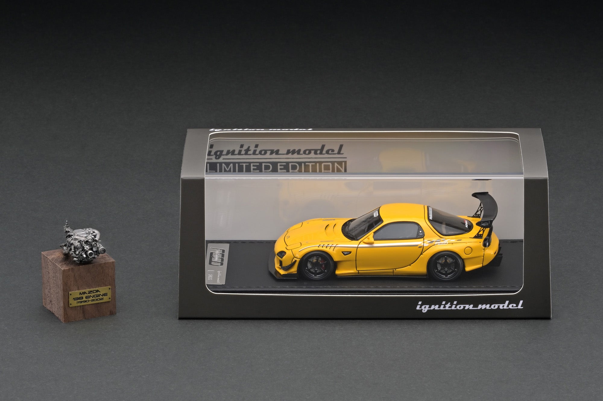 ミニカー　1/43 FEED Afflux GT3 FD3S(イエロー) With Engine WEBモデル [IG3022] Ignition Model 1:43 Mazda RX-7 (FD3S) FEED Afflux GT3 in