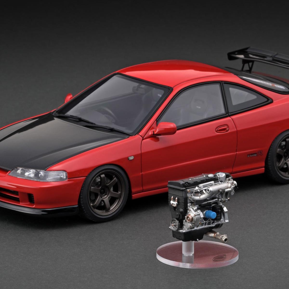 Ignition Model 1:18 Honda Integra Type-R (DC2) in Red with B18C Engine ...