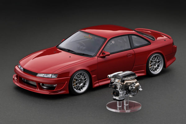 *PREORDER* Ignition Model 1:18 Nissan Silvia (S14) VERTEX in Red Metallic with SR20 Engine Display