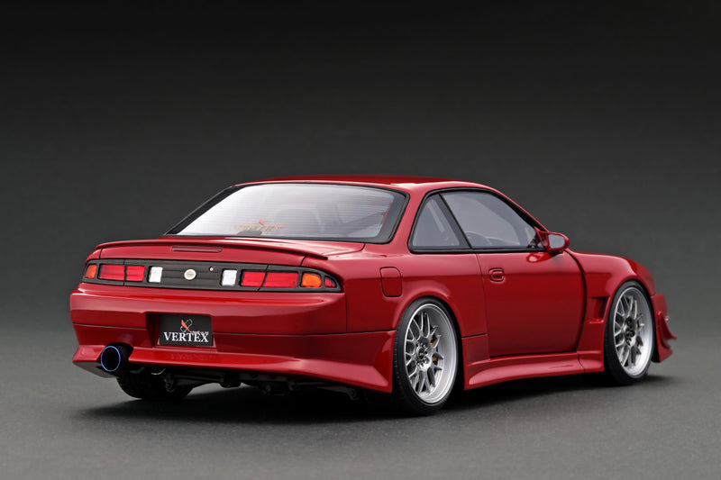 Ignition Model 1:18 Nissan Silvia (S14) VERTEX in Red Metallic with SR20 Engine Display