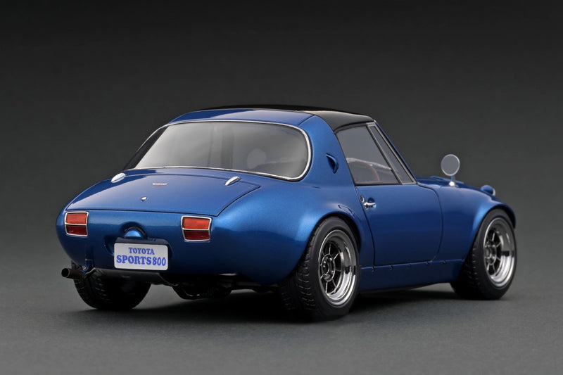 Ignition Model 1:18 Toyota Sports 800 NOB Hachi Version in Blue Metallic