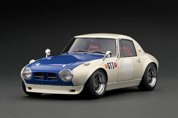 *PREORDER* Ignition Model 1:18 Toyota Sports 800 NOB Hachi Version in White / Blue