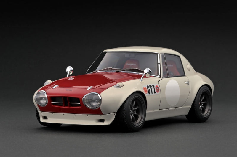 Ignition Model 1:18 Toyota Sports 800 NOB Hachi Version in White / Red