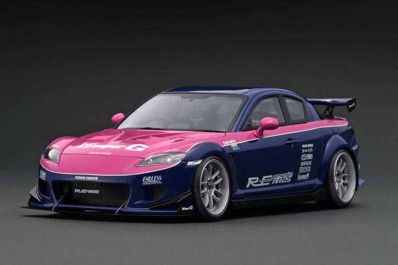 *PREORDER* Ignition Model 1:18 Mazda RX-8 (SE3P) RE Amemiya in Blue / Pink