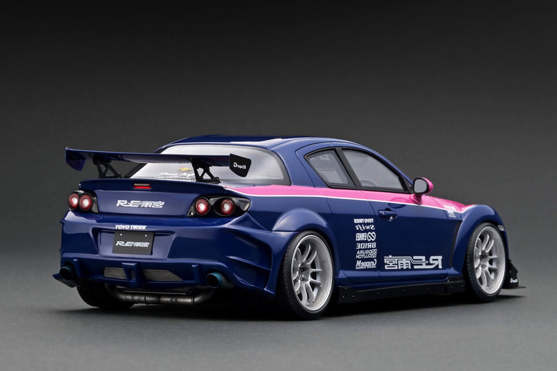 *PREORDER* Ignition Model 1:18 Mazda RX-8 (SE3P) RE Amemiya in Blue / Pink