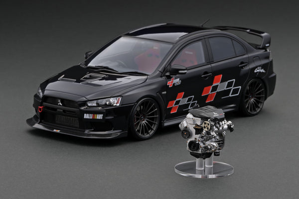 Ignition Model 1:18 Mitsubishi Lancer Evolution X (CZ4A) Black Metallic with Engine Display