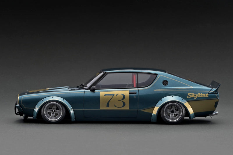 *PREORDER* Ignition Model 1:18 Nissan Kenmeri 2DR LB-WORKS in Blue Green Metallic