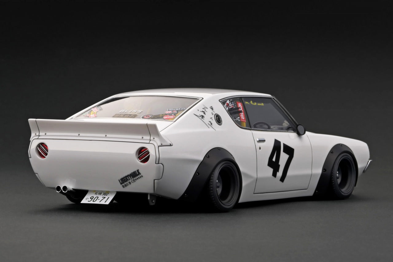 Ignition Model 1:18 Nissan Kenmeri 2DR LB-WORKS in White – Model