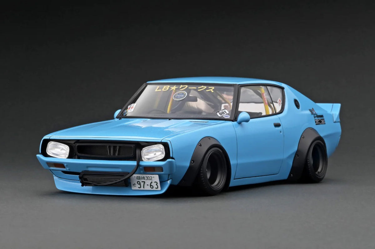 イグニッションモデル LB-WORKS Kenmeri 2Dr Ignition Model 1:18 Nissan Kenmari LB-WORKS 2Dr in Light Blue