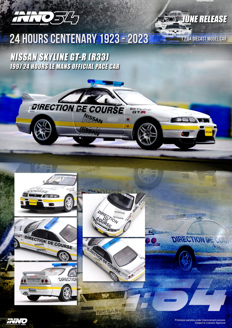 INNO64 1:64 Nissan Skyline GT-R (R33) 24 Hours Le Mans 1997 Official Pace Car