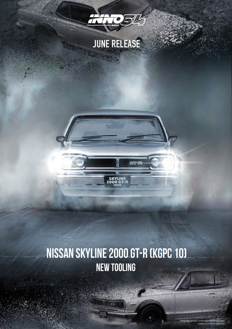 INNO64 1:64 Nissan Skyline 2000GT-R (KPGC10) in Silver