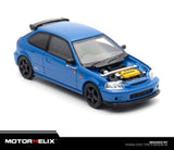 *PREORDER* MotorHelix 1:64 Honda Civic Type-R (EK9) Spoon Sports in Blue TMCS Special Event Edition (ONE PER PERSON PER ORDER)