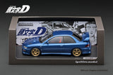 Ignition Model 1:18 Subaru Impreza WRX type R STi Version V (GC8) INITIAL D in Blue with Mr. Bunta Fujiwara