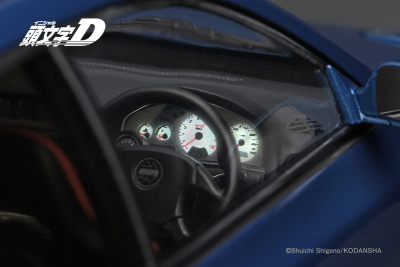 Ignition Model 1:18 Subaru Impreza WRX type R STi Version V (GC8) INITIAL D in Blue with LED Lights