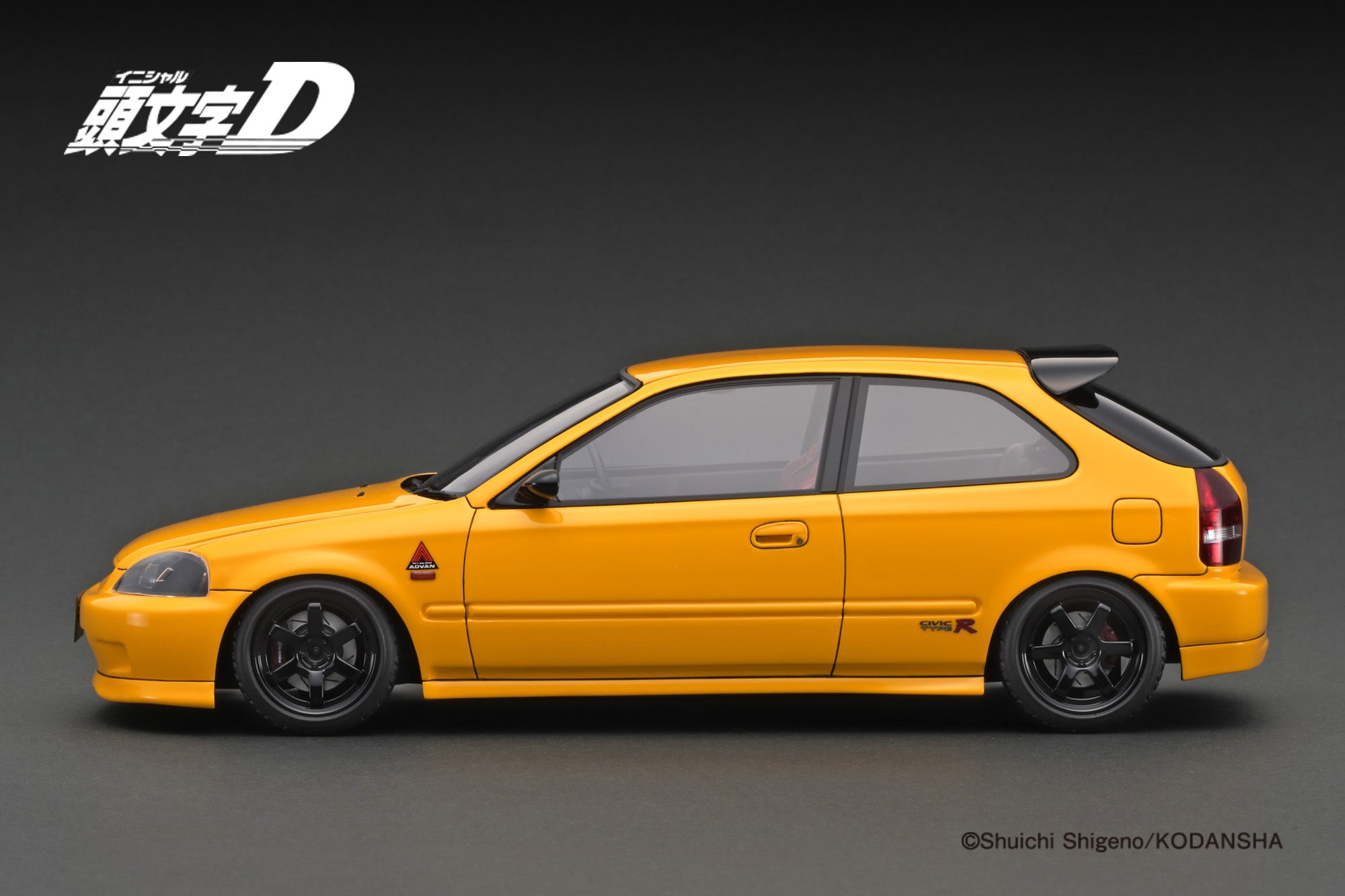 Ignition Model 1:18 Honda Civic (EK9) Type-R in Yellow Initial D