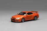 *PREORDER* MotorHelix 1:64 Nissan Skyline GT-R (R34) V-Spec Customized in Metallic Orange