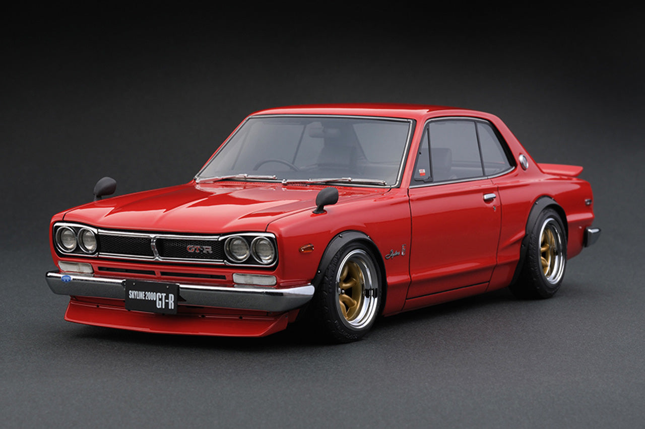 IG0771 1/18 日産スカイライン2000GT-R (KPGC10) Ignition Model 1:18 Nissan Skyline 2000 GT-R (KPGC10) in Red