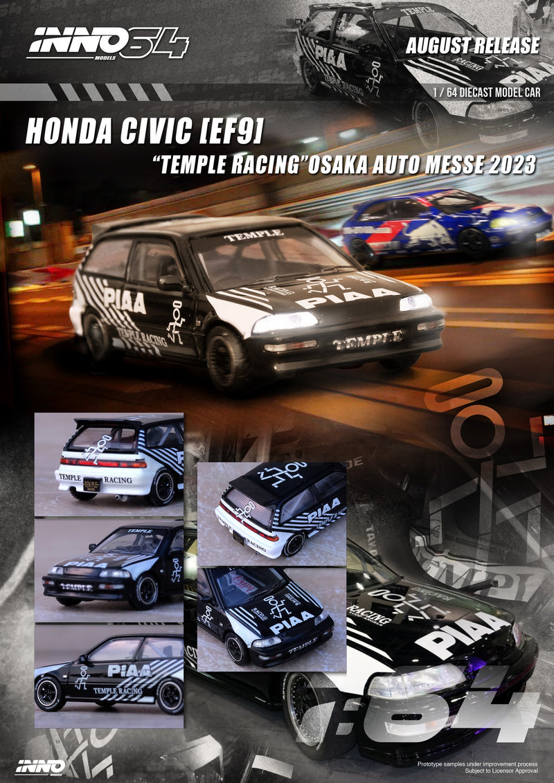 INNO64 1:64 Honda Civic (EF9) "TEMPLE RACING" Osaka Auto Messe 2023
