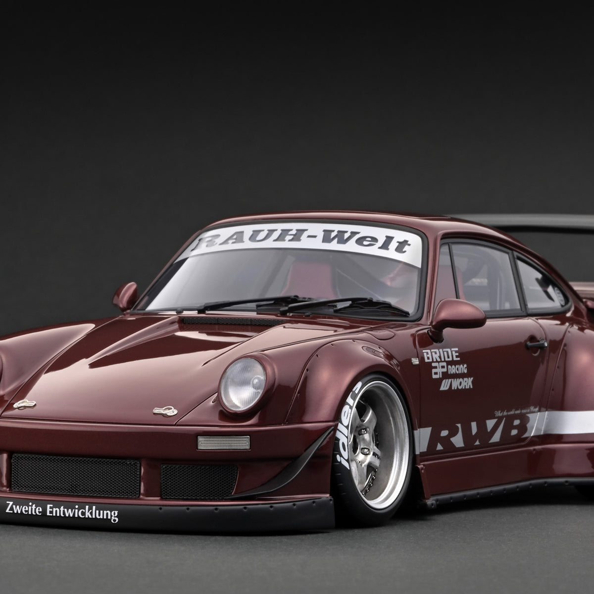 Model Model Rwb 930 Ignition Model 1:18 Porsche 930 RWB in Dark Red – Model Cars Houston