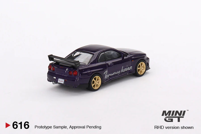 MINI GT 1:64 Nissan Skyline GT-R (R34) Tommy Kaira R RZ Edition in Midnight Purple