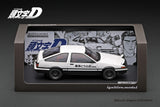 Ignition Model 1:18 Toyota Sprinter Trueno (AE86) 3DR in White & Black with Mr. Bunta Fujiwara