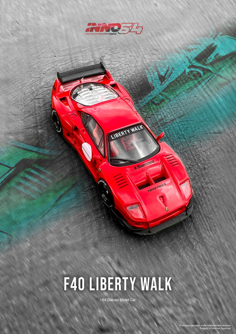INNO64 1/64 Ferrari F40 Liberty Walk in Red