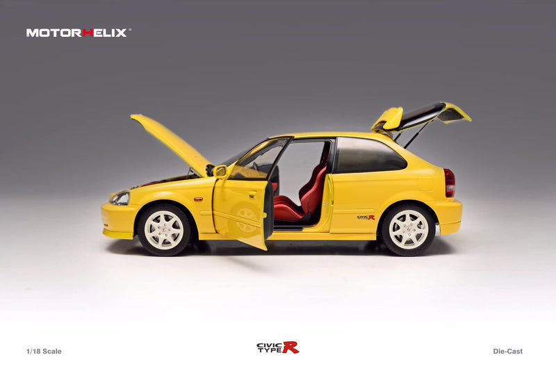 *PREORDER* MotorHelix 1/18 Honda Civic Type-R Late Version (EK9) in Sunlight Yellow